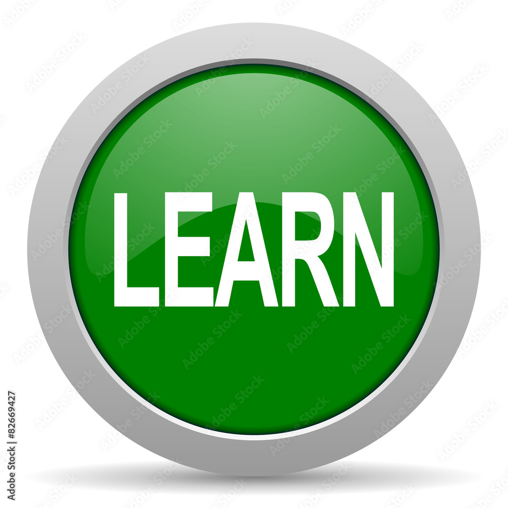 learn green glossy web icon learn green glossy web icon