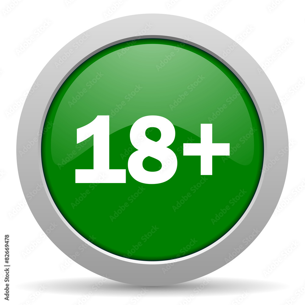adults green glossy web icon adults green glossy web icon