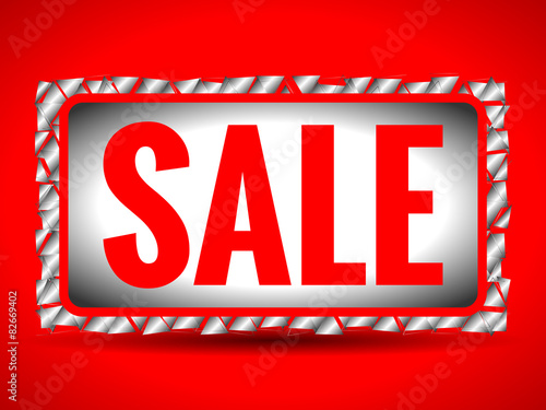 Sale sign with "broken" frame.
Editable vector.
Eps 10