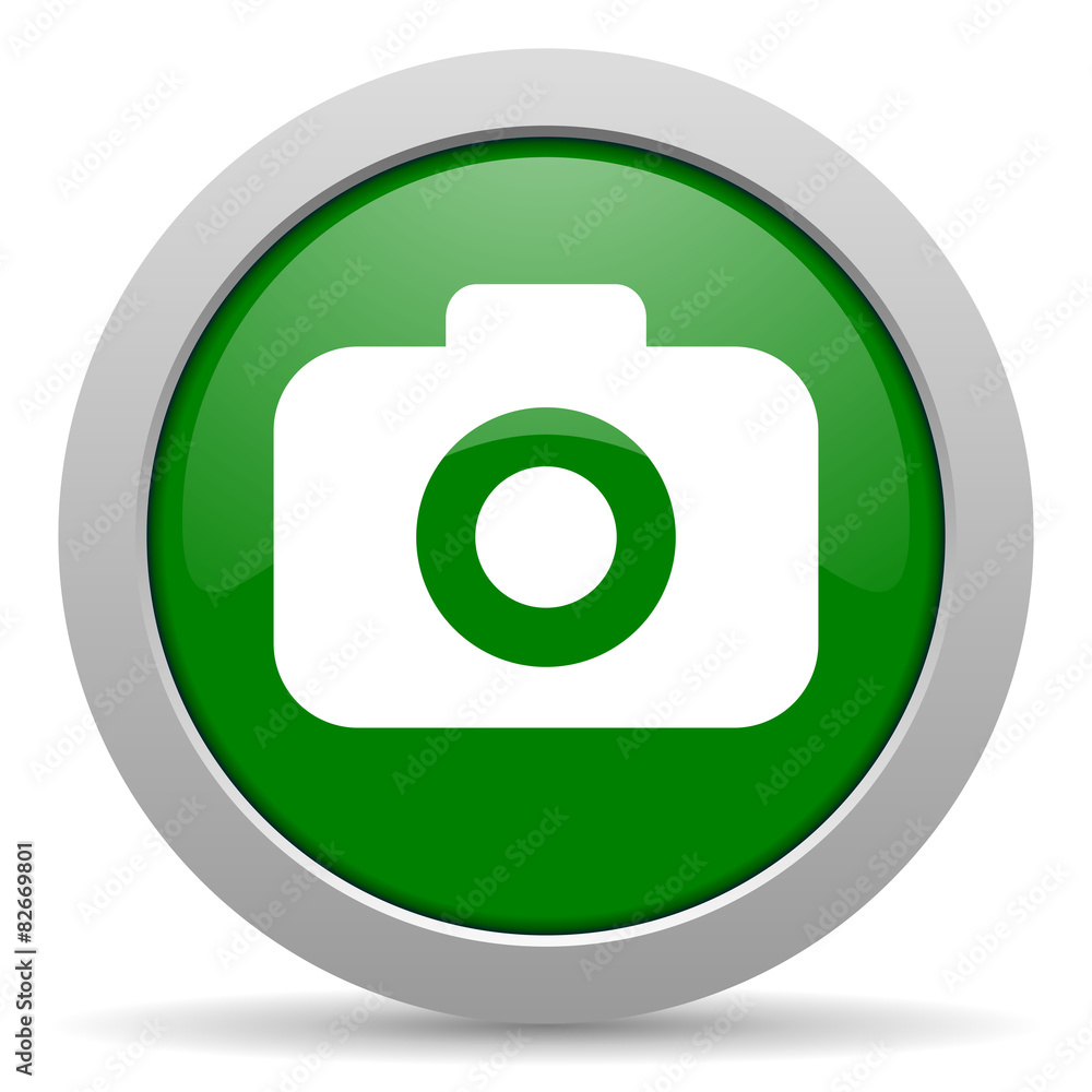 photo camera green glossy web icon photo camera green glossy web icon