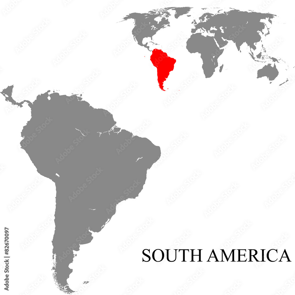 map of south america