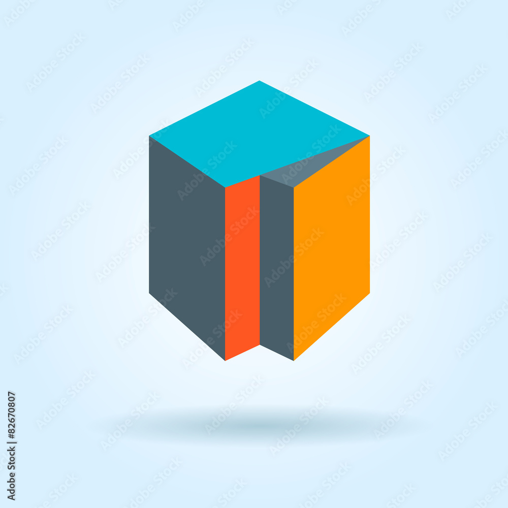 Cube technology abstract vector logo template. Cube technology abstract vector logo template.