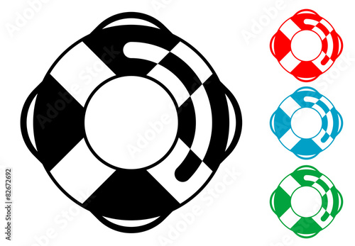 Pictograma salvavidas con varios colores