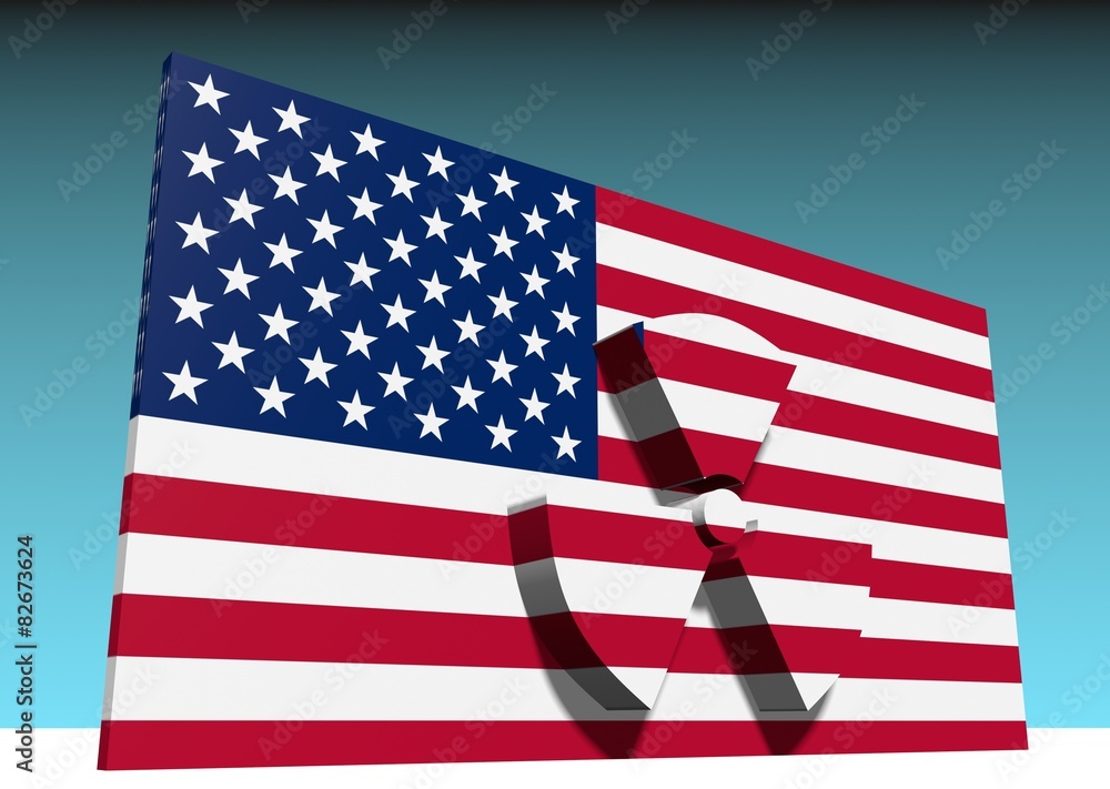 Fototapeta premium atom energy of usa