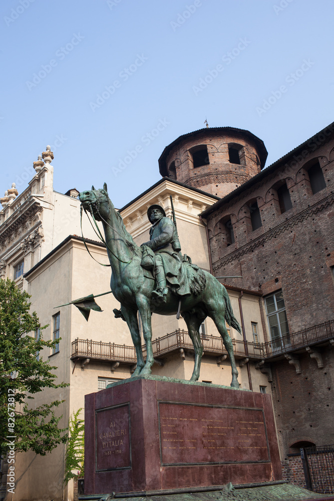 Fototapeta premium Monumento Soldato a Cavallo Torino
