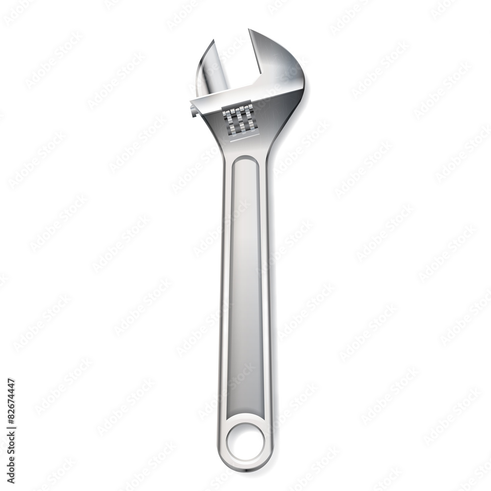 Adjustable Wrench - Vector Illustration Adjustable Wrench - Vector Illustration