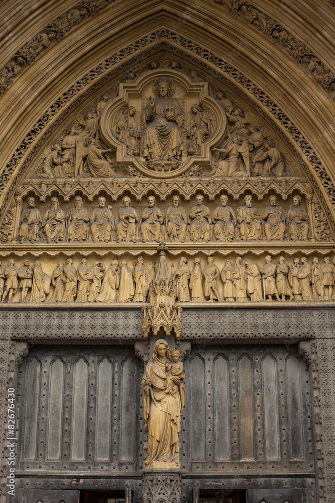 Detail of Westminster Abbey in London
