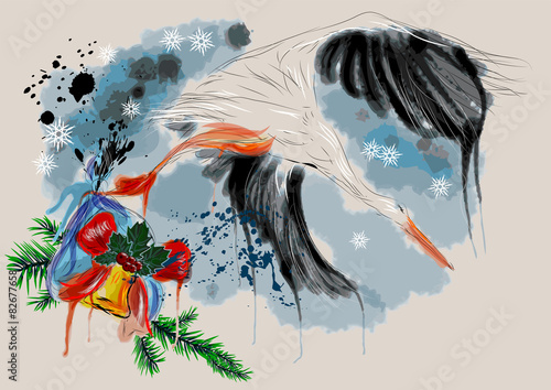 Christmas stork