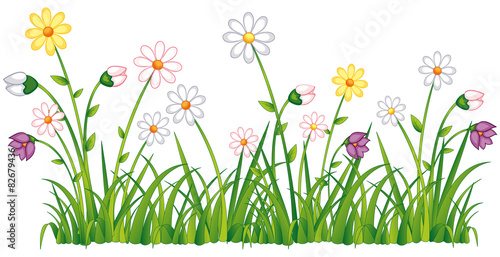 Buntes Blumenfeld