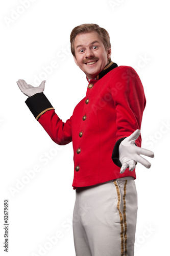 Portrait of  surprised concierge (porter)