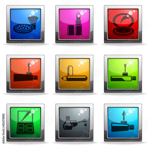 make-up products chrom icons