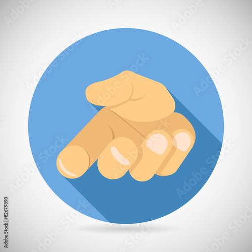 open Palm Pleading Icon Giving Hand Symbol Concept Flat Design