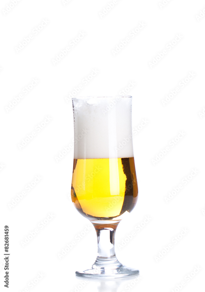 Glass of beer isolated on white Glass of beer isolated on white