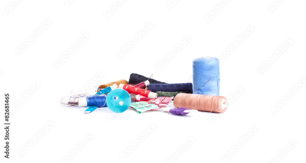 Composition with tailor needles and threads Composition with tailor needles and threads