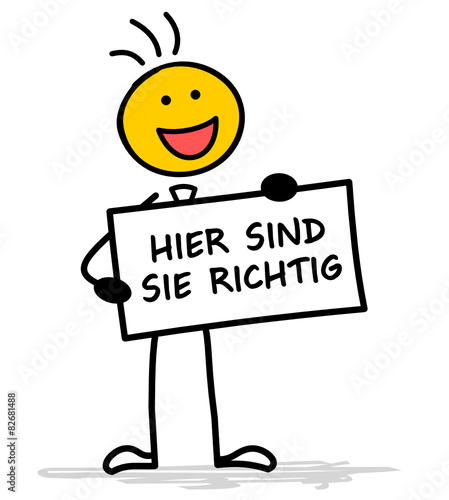 Strichmännchen - hier richtig