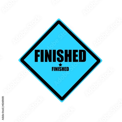 Free Download Finish black stamp text on blue background - GFXLoad