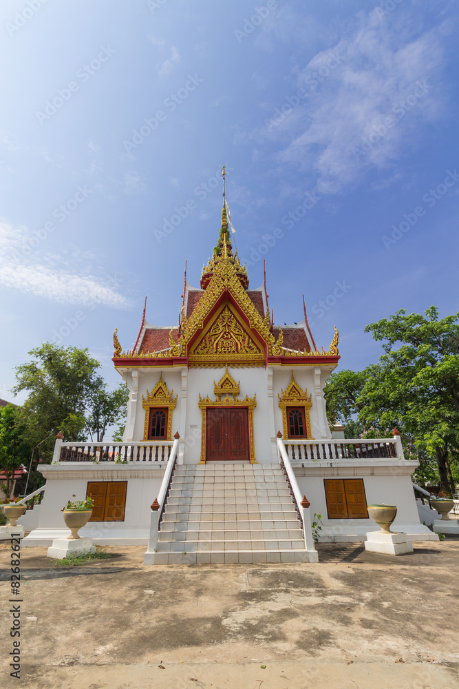 place of worship with sky background at Wat NaTangNok place of worship with sky background at Wat NaTangNok
