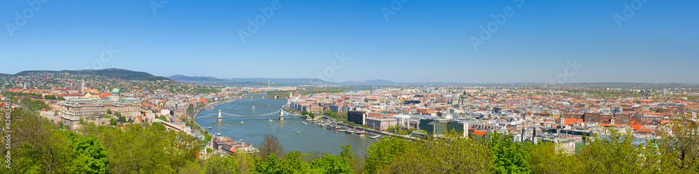 Budapest in a sunny spring day