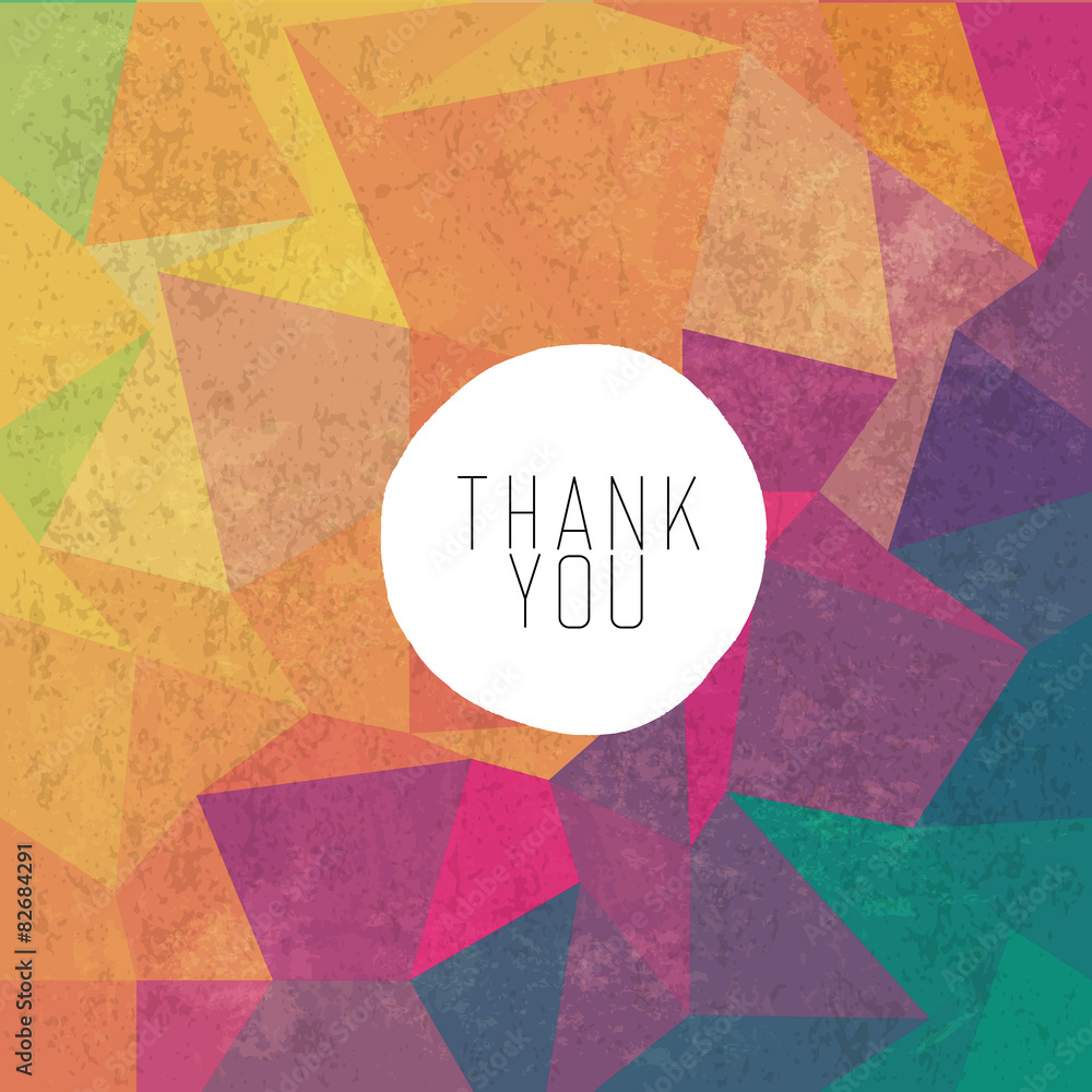 Grungy retro background with Thank You message Stock Vector | Adobe Stock