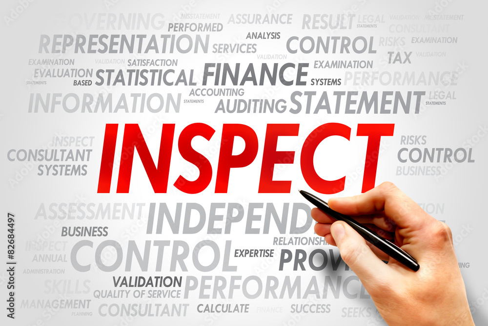 INSPECT word cloud, business concept INSPECT word cloud, business concept