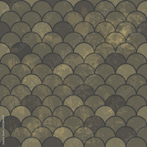 Seamless Vintage Rhombus Pattern. With Grunge Textured Backgroun