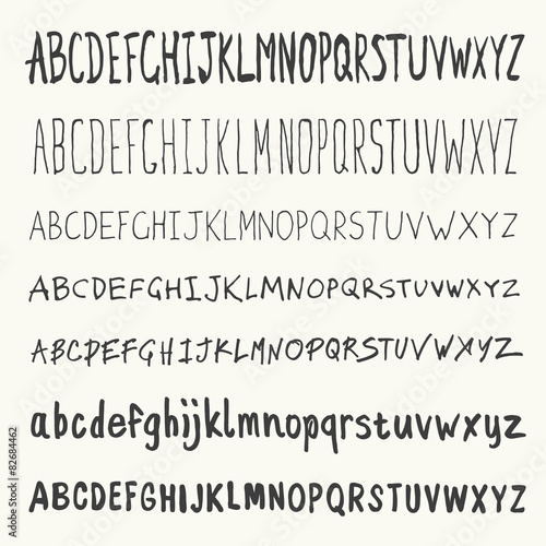 Hand-drawn Alphabets Collection