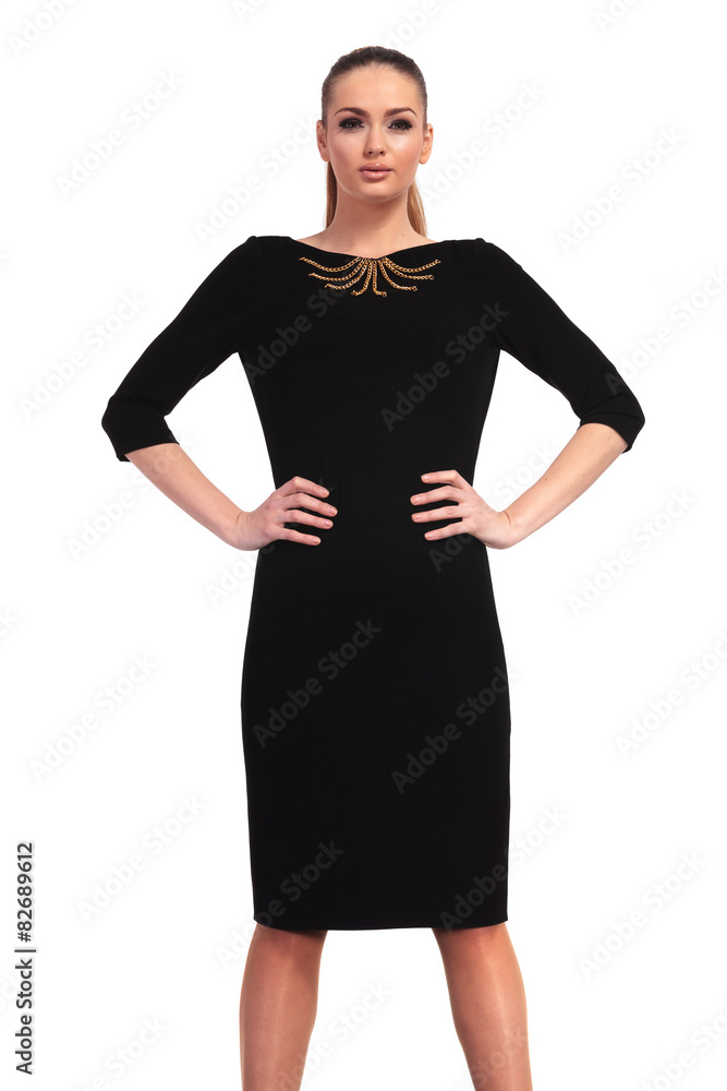 young elegant woman standing on studio background young elegant woman standing on studio background