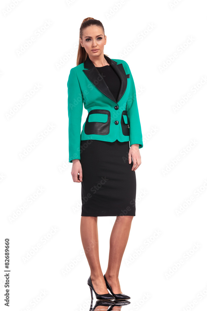 Elagant young business woman standing Elagant young business woman standing