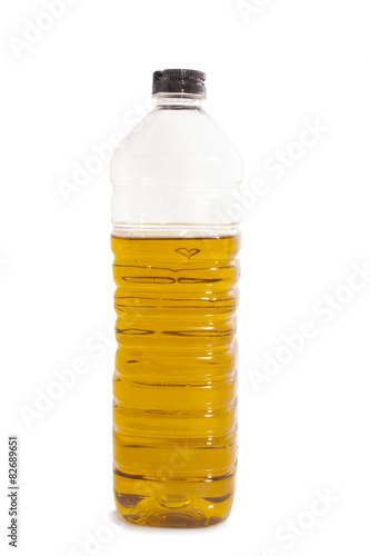 Olive oil in a plastic bottle