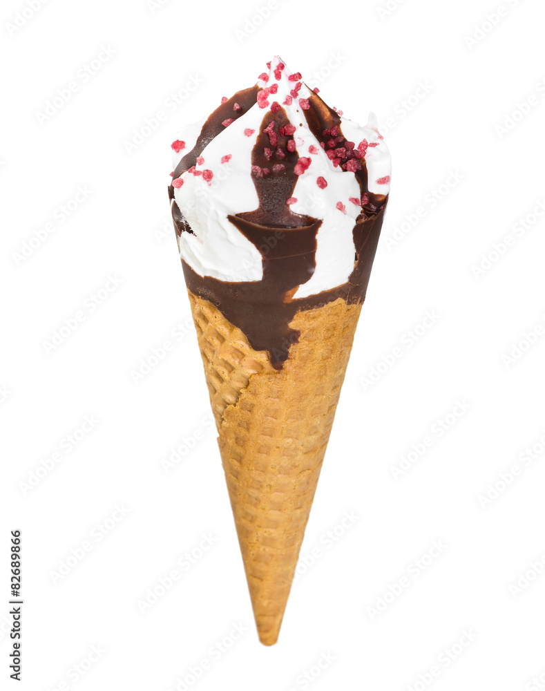 Ice cream cone isolated on white background Ice cream cone isolated on white background