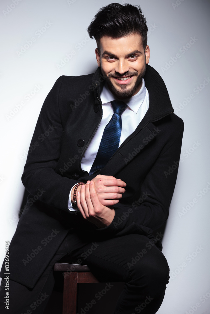Happy young business man smiling Happy young business man smiling