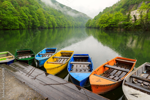 Boats at the lake photo