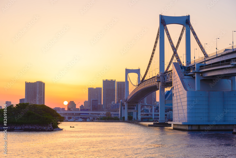 View of Tokyo Bay and Rainbow Bridge View of Tokyo Bay and Rainbow Bridge