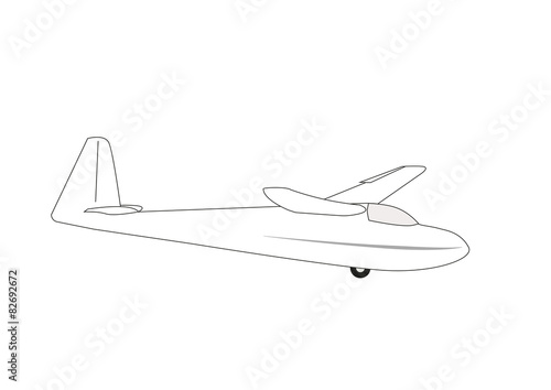 Segelflugzeug im Landeanflug
