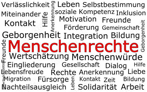 Menschenrechte Wordcloud