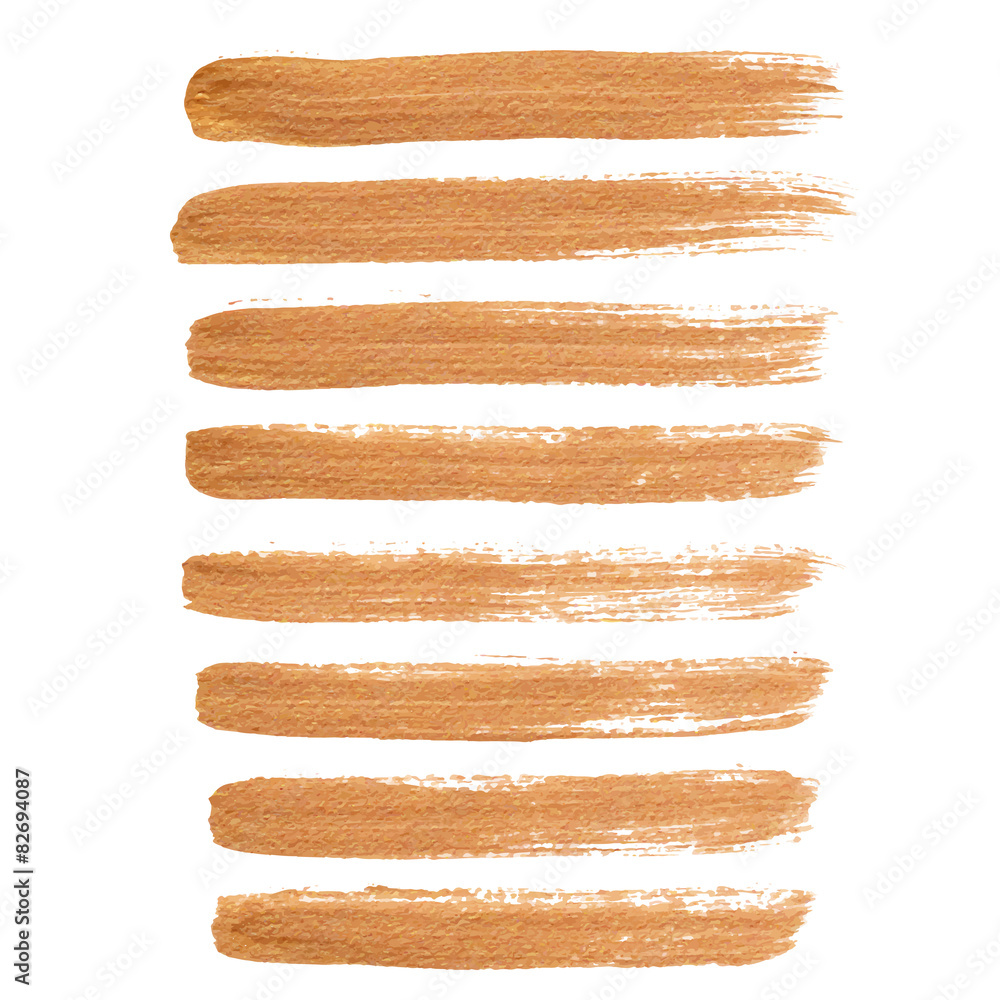 Gold ink vector brush strokes Gold ink vector brush strokes