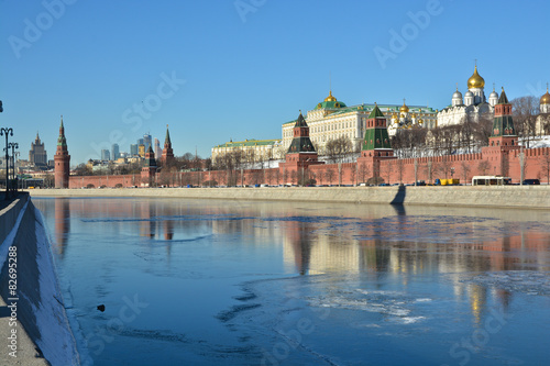 Moscow river, the Kremlin. © sergunt