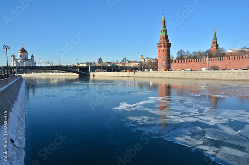 Moscow river, the Kremlin.