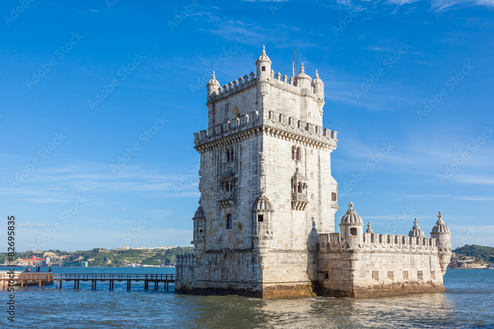 Belem tower - Torre de Belem  in Lisbon, Portugal