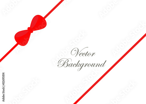 Vector red bow