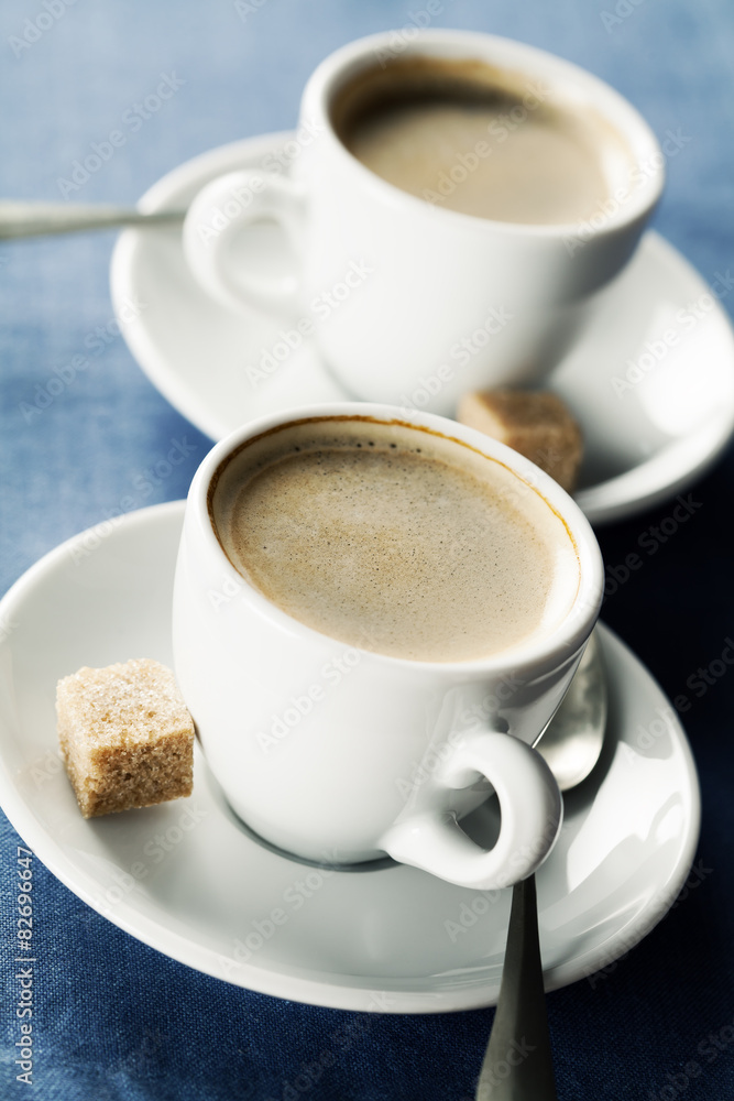 Cup of coffee on wooden table, toned Cup of coffee on wooden table, toned
