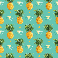 Keuken achterwand Ananas patronen Geometrische ananas in pastelkleuren  © wooster