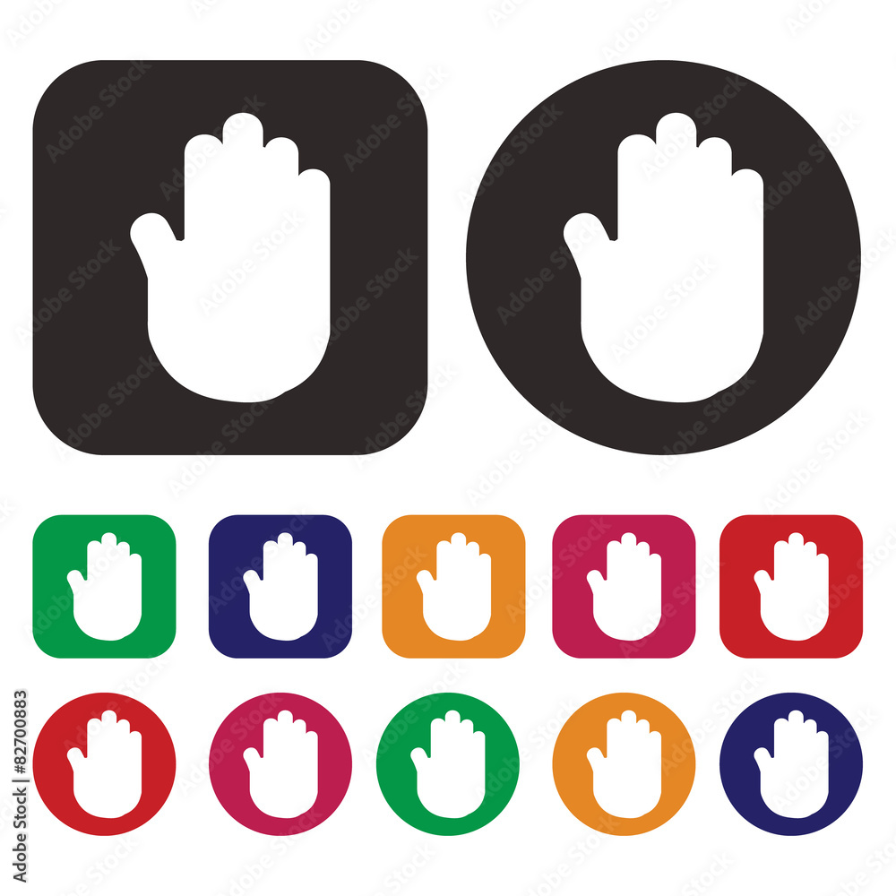 Obraz premium Stop hand icon