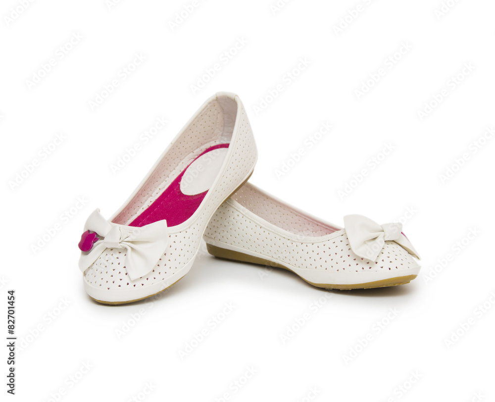 Ballet shoes isolated on the white Ballet shoes isolated on the white