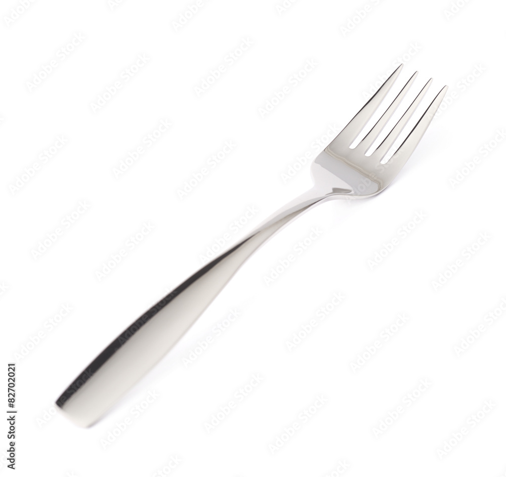 Stainless steel glossy metal fork isolated Stainless steel glossy metal fork isolated
