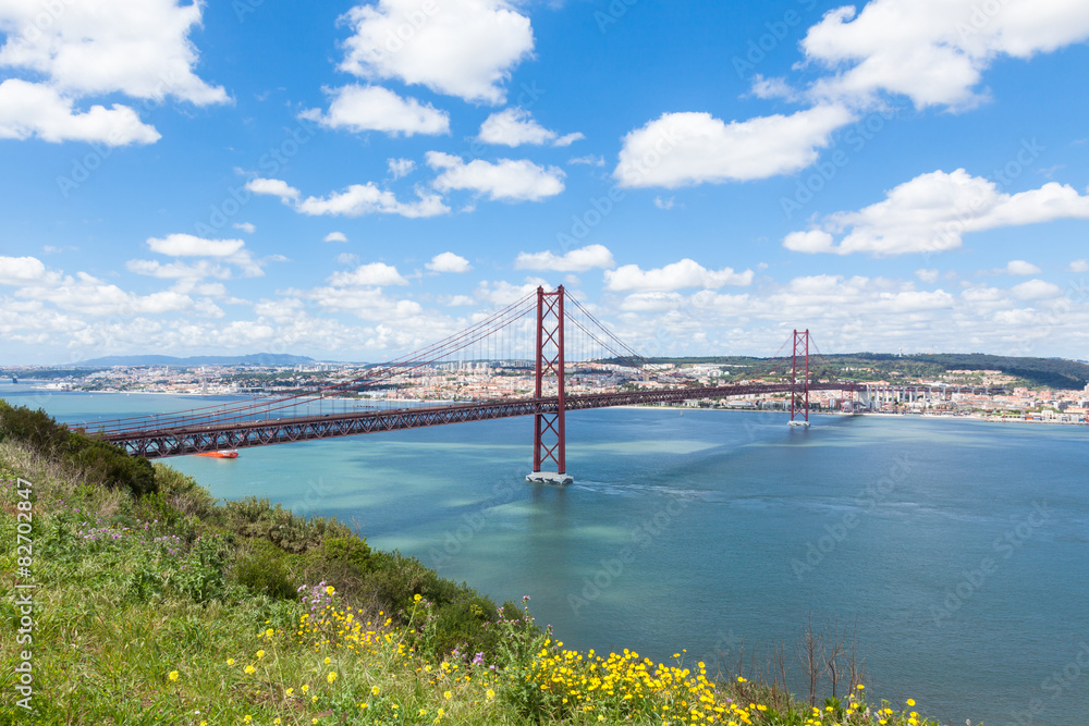 25 de Abril (April) Bridge in Lisbon - Portugal