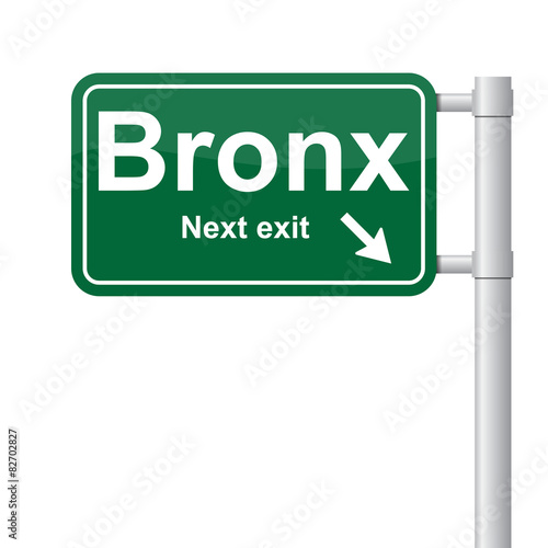 Bronx next exit green signal vector