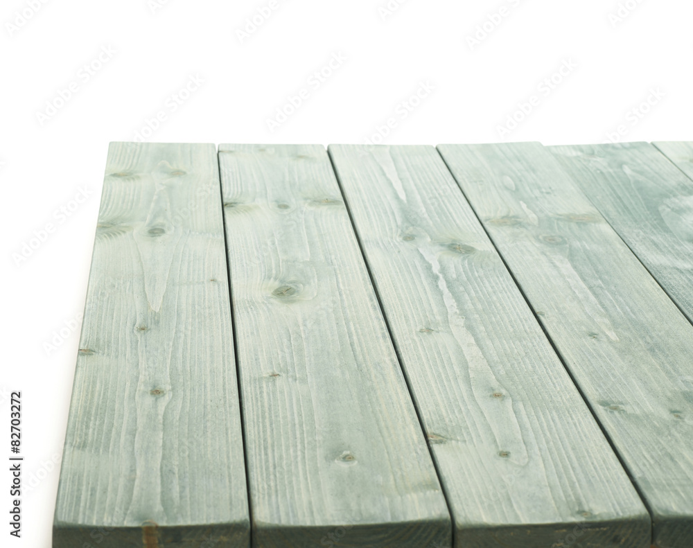 Fototapeta premium Dark green paint coated wooden boards