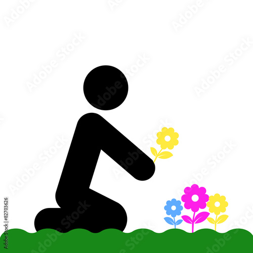 cueillir des fleurs