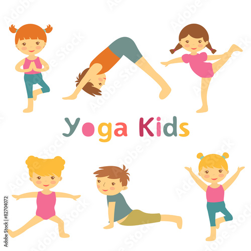 Cute yoga kids